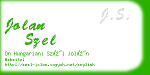 jolan szel business card